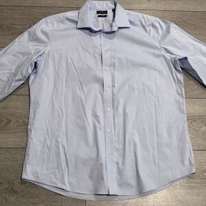 Lauren Ralph Lauren Button Down Shirt‎ Mens 18 36/37 Tall Fit Black Label Blue